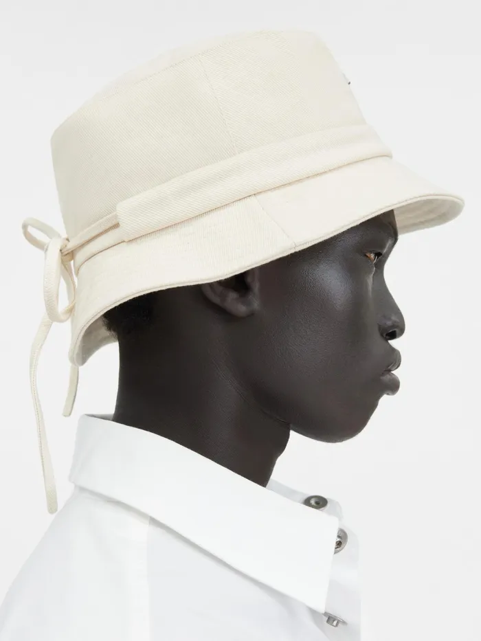 JACQUEMUS Hats Knotted Bucket Hat Offwhite 8211 Men