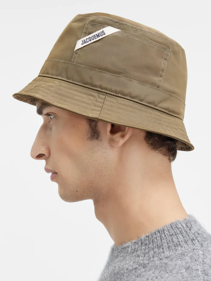 JACQUEMUS Hats Nylon Bucket Hat Khaki 8211 Men