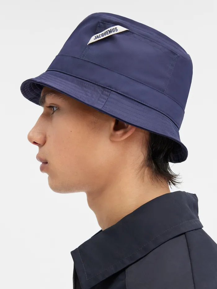JACQUEMUS Hats Nylon Bucket Hat Navy 8211 Men