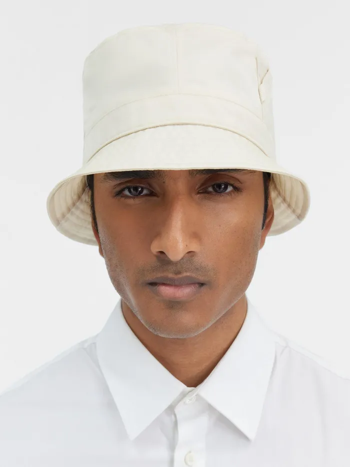 JACQUEMUS Hats Nylon Bucket Hat Pale Yellow 8211 Men