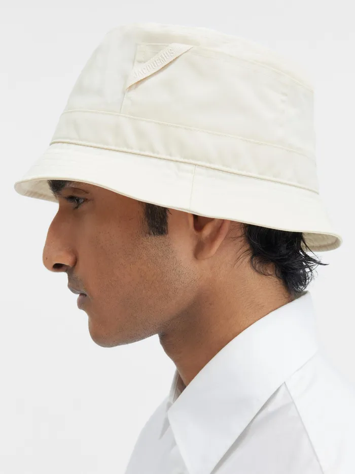 JACQUEMUS Hats Nylon Bucket Hat Pale Yellow 8211 Men