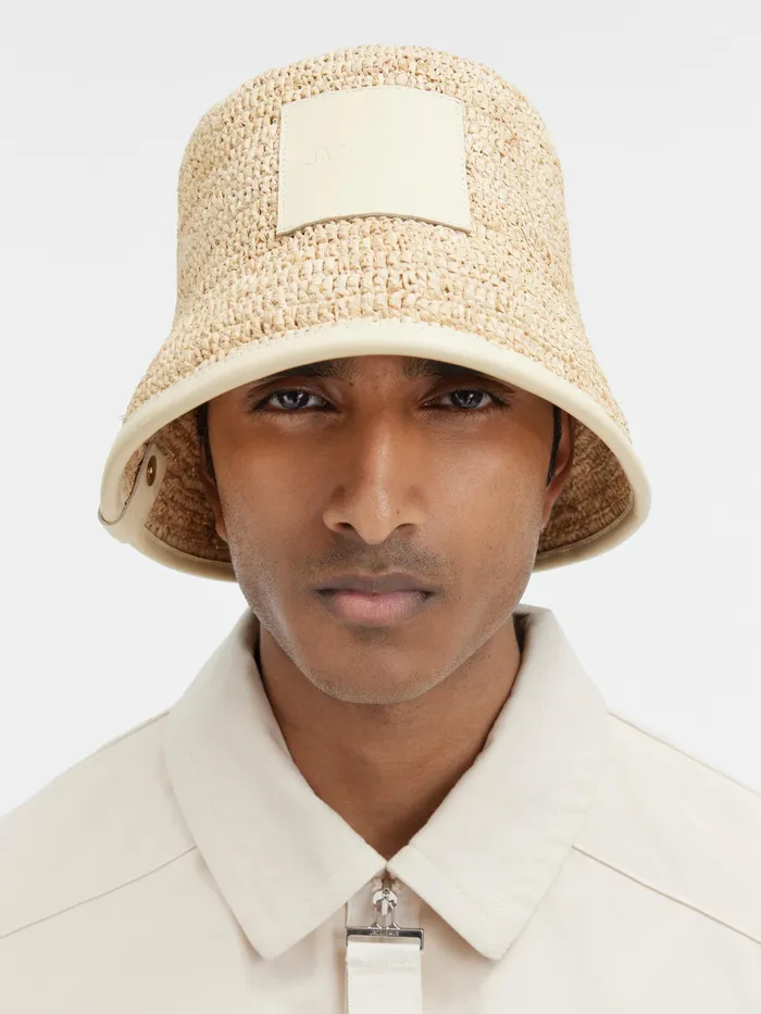 JACQUEMUS Hats Raffia Bucket Hat Ivory 8211 Women