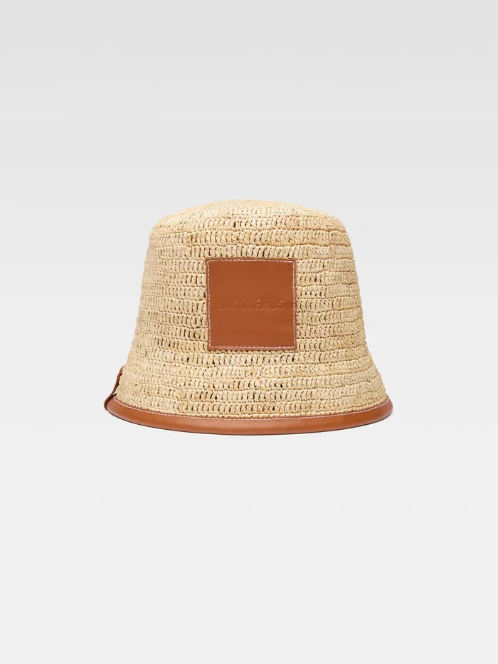 JACQUEMUS Hats Raffia Bucket Hat Light Brown 8211 Men