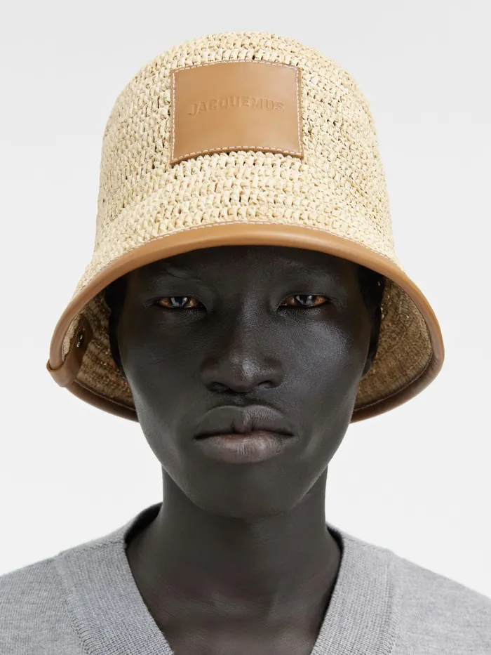 JACQUEMUS Hats Raffia Bucket Hat Light Brown 8211 Men