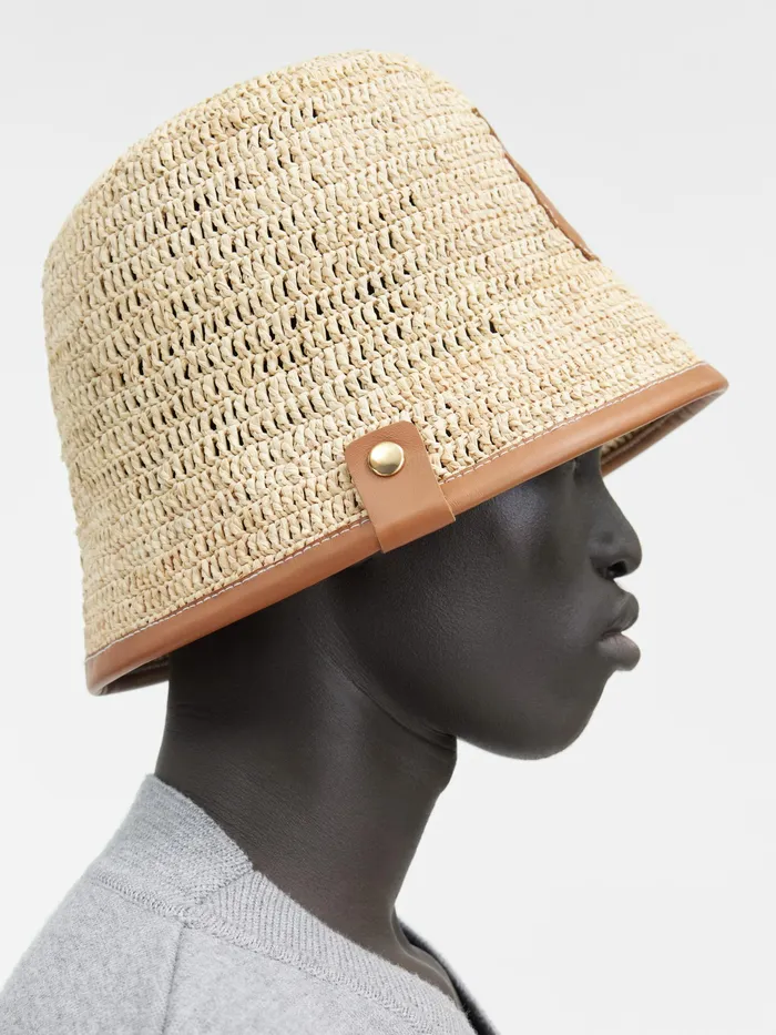 JACQUEMUS Hats Raffia Bucket Hat Light Brown 8211 Men