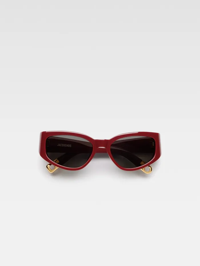 JACQUEMUS Jewellery and Sunglasses Butterfly Sunglasses Burgundy 8211 Men