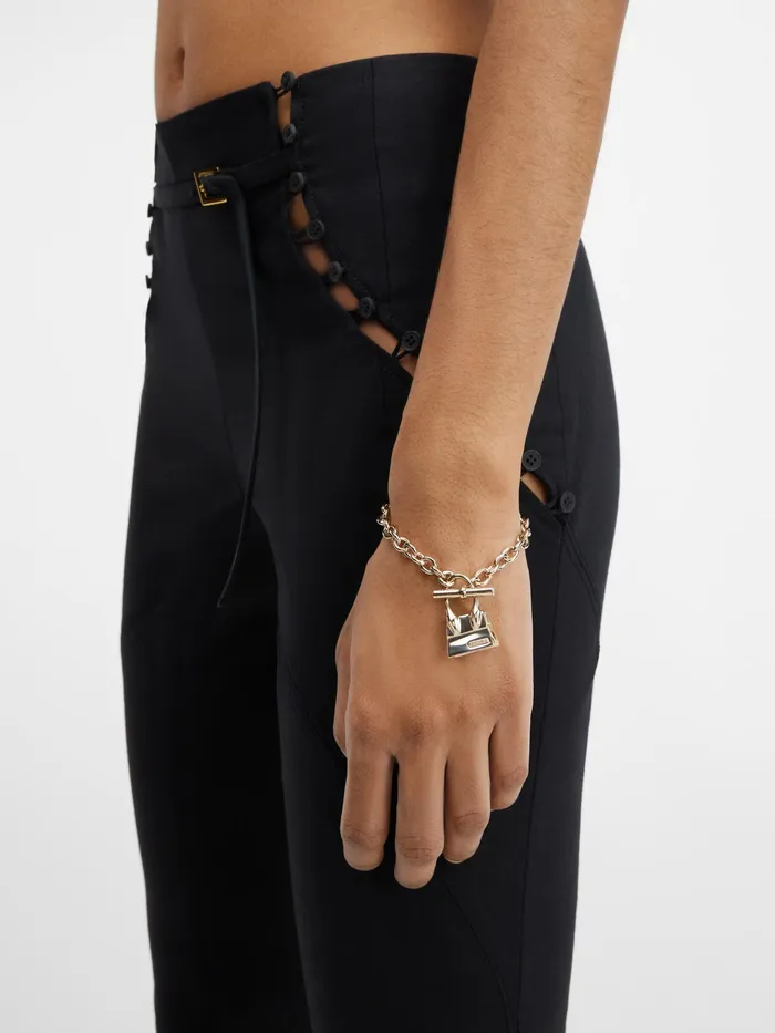 JACQUEMUS Jewellery and Sunglasses Chiquito Toggle Charm Bracelet Light Gold 8211 Men