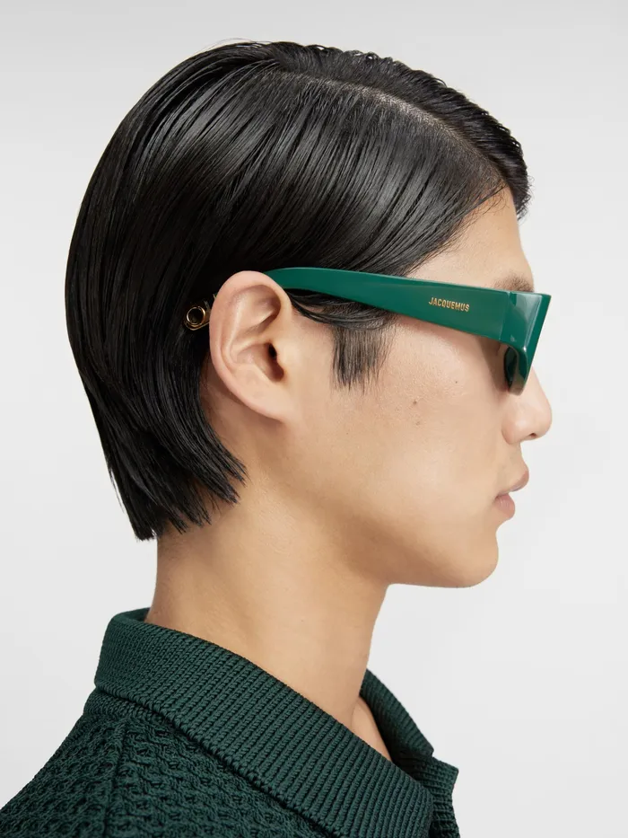JACQUEMUS Jewellery and Sunglasses DFrame Sunglasses Dark Green 8211 Men
