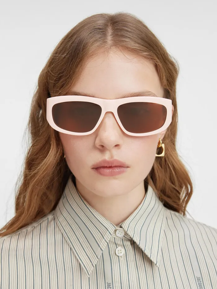 JACQUEMUS Jewellery and Sunglasses DFrame Sunglasses Light Beige 8211 Men