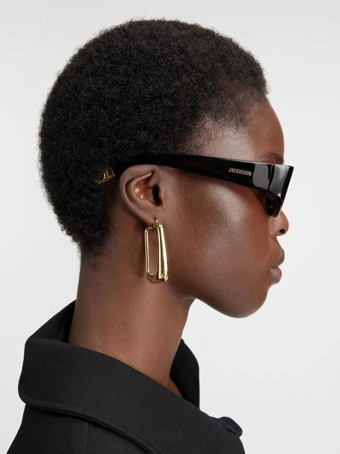 JACQUEMUS Jewellery and Sunglasses Oval Sunglasses Black 8211 Men
