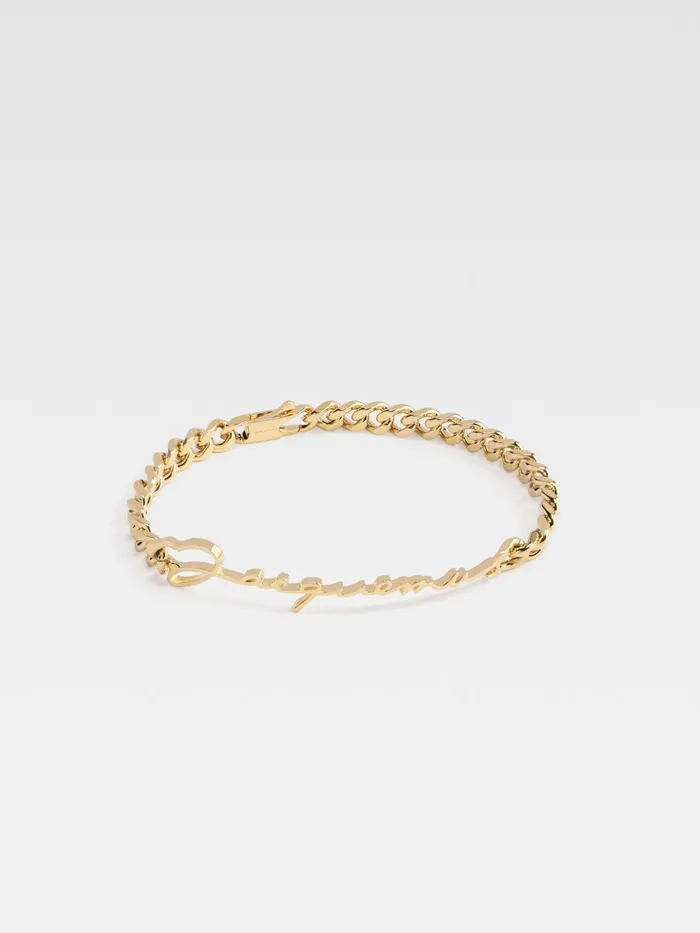 JACQUEMUS Jewellery and Sunglasses Signature Logo Chain Bracelet Gold 8211 Men JACQUEMUS Jewellery and Sunglasses Signature Logo Chain Bracelet Gold 8211 Men