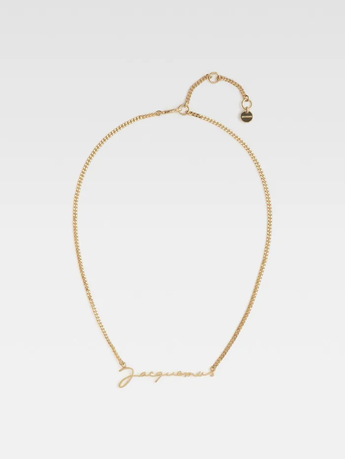 JACQUEMUS Jewellery and Sunglasses Signature Logo Chain Necklace Gold 8211 Men JACQUEMUS Jewellery and Sunglasses Signature Logo Chain Necklace Gold 8211 Men