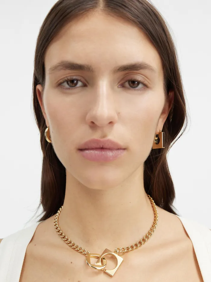 JACQUEMUS Jewellery Circle And Square Choker Light Gold 8211 Women