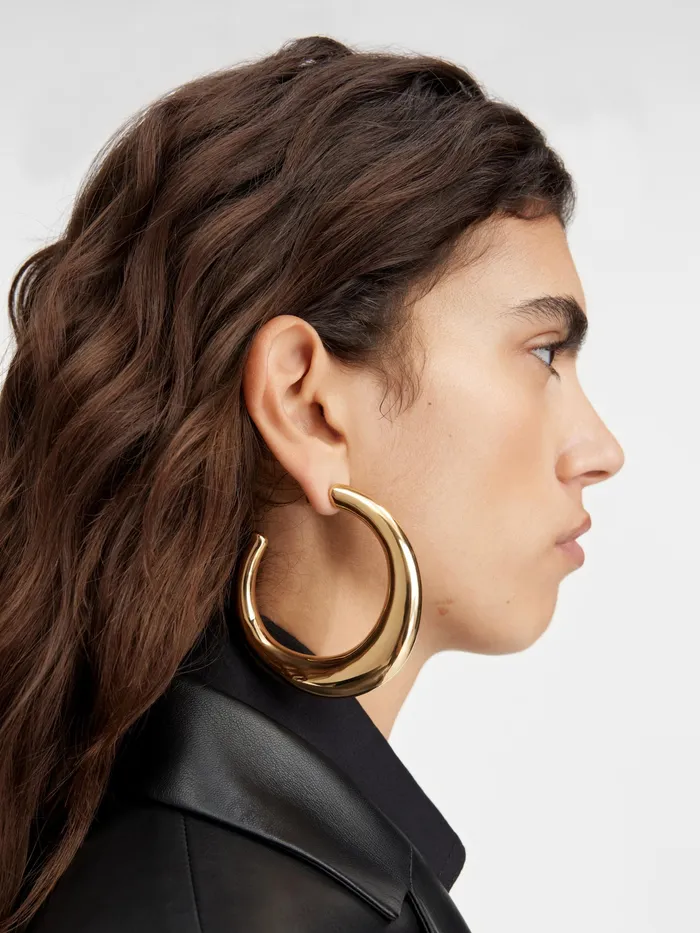 JACQUEMUS Jewellery Circle And Square Hoop Light Gold 8211 Women