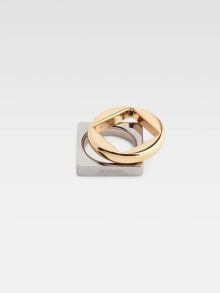 JACQUEMUS Jewellery Geometric Rings Light Goldsilver 8211 Women