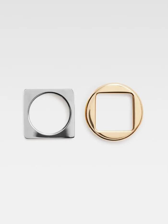 JACQUEMUS Jewellery Geometric Rings Light Goldsilver 8211 Women