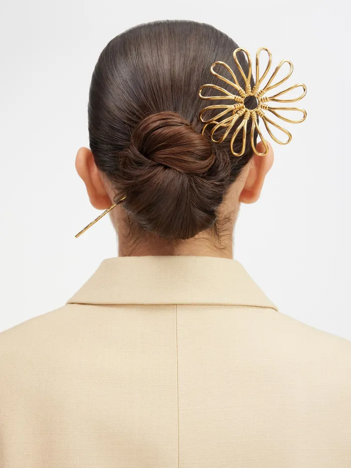 JACQUEMUS Jewellery Hairpin Flower Gold 8211 Women