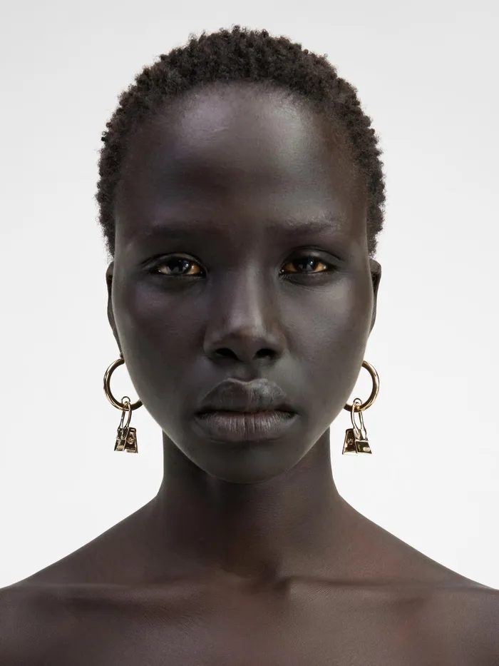 JACQUEMUS Jewellery Hoop Earrings With Chiquito Pendant Light Gold 8211 Women