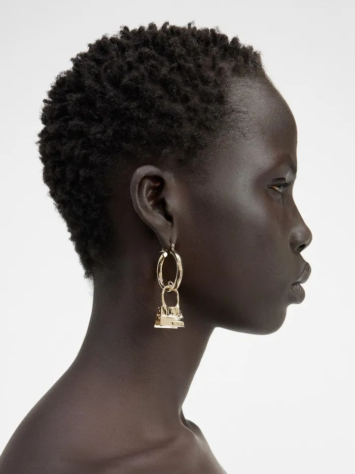 JACQUEMUS Jewellery Hoop Earrings With Chiquito Pendant Light Gold 8211 Women