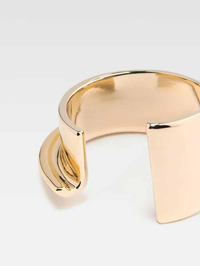 JACQUEMUS Jewellery Sculpted J Cuff Bracelet Light Gold 8211 Women