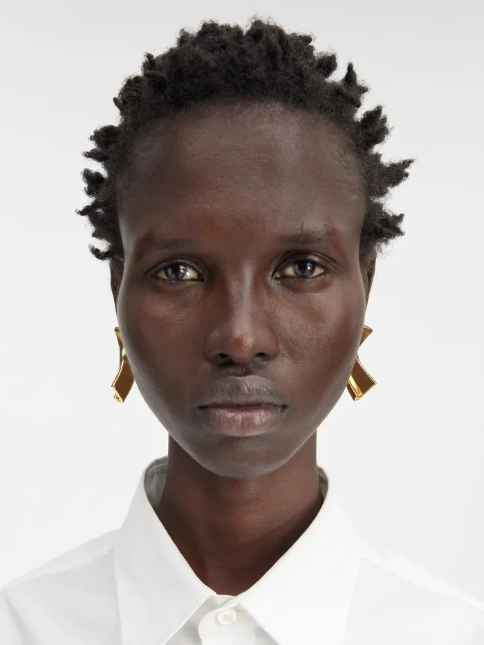 JACQUEMUS Jewellery Sculpted J Earrings Light Gold 8211 Women