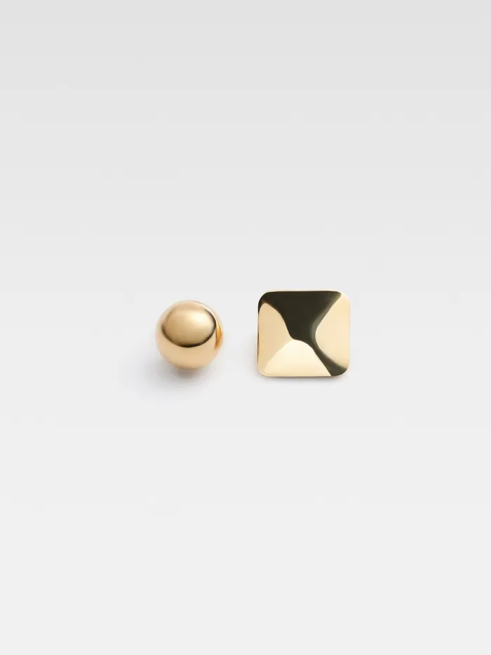 JACQUEMUS Jewellery SquareRound Earrings Light Gold 8211 Women