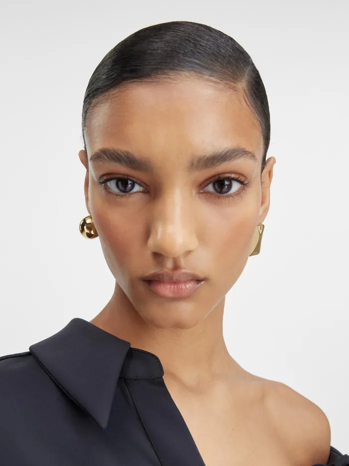JACQUEMUS Jewellery SquareRound Earrings Light Gold 8211 Women