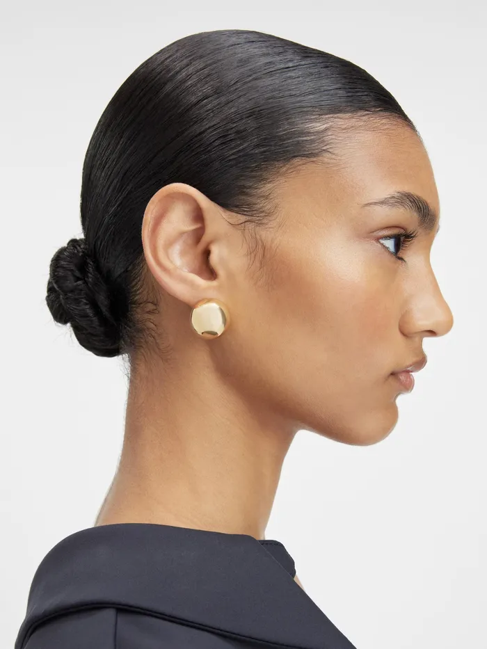 JACQUEMUS Jewellery SquareRound Earrings Light Gold 8211 Women