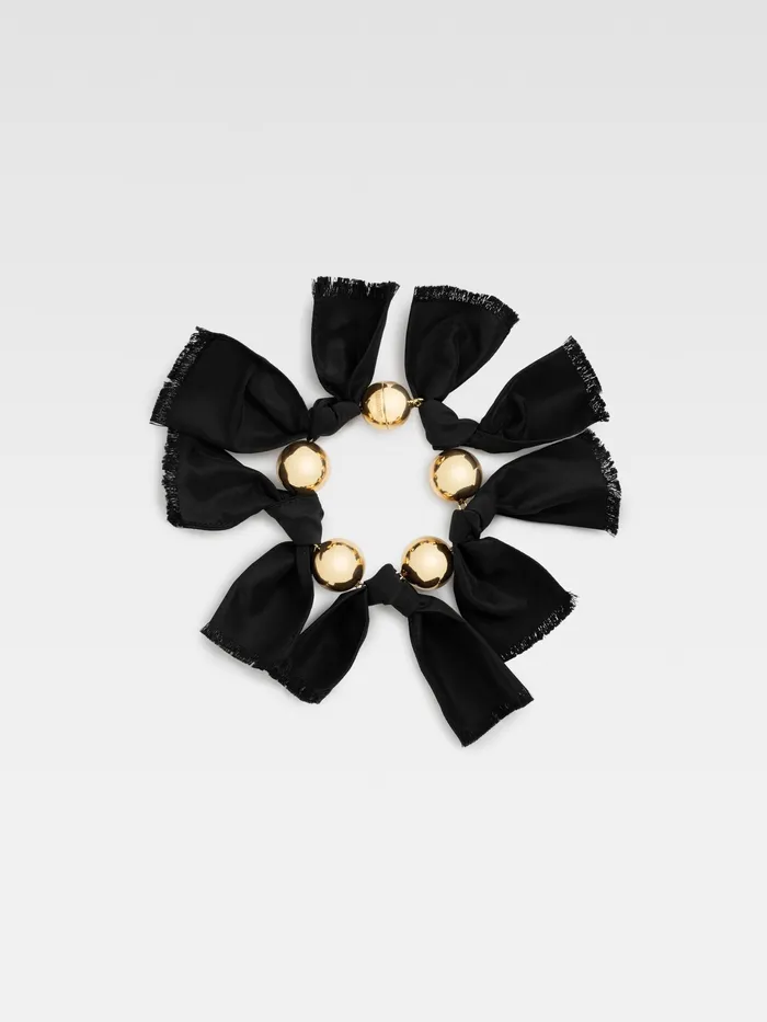 JACQUEMUS Jewellery Taffeta Nodes Bracelet Black 8211 Women