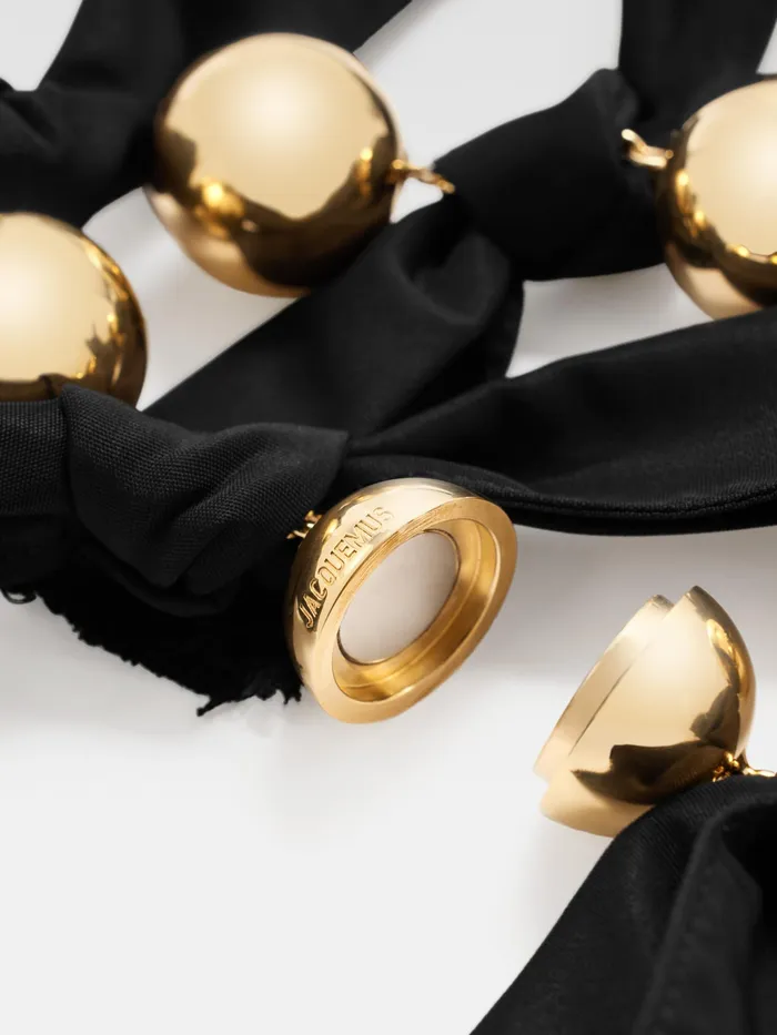 JACQUEMUS Jewellery Taffeta Nodes Bracelet Black 8211 Women