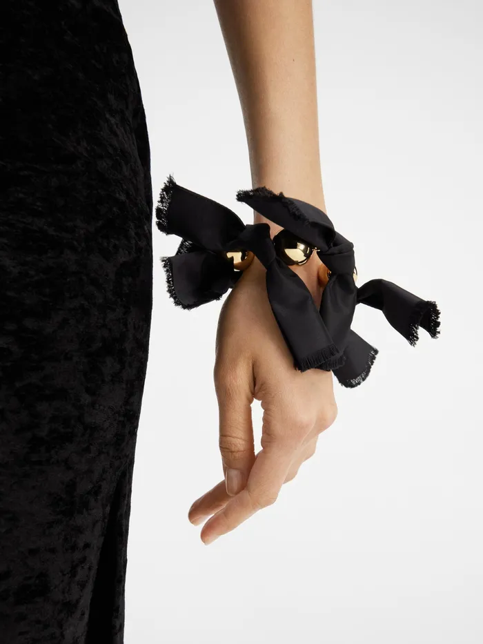 JACQUEMUS Jewellery Taffeta Nodes Bracelet Black 8211 Women