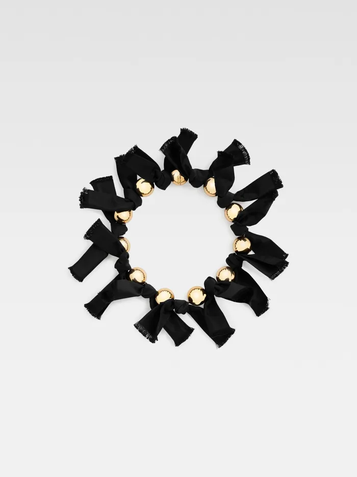 JACQUEMUS Jewellery Taffeta Nodes Necklace Black 8211 Women