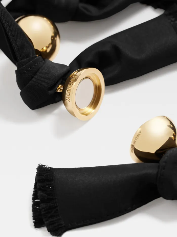 JACQUEMUS Jewellery Taffeta Nodes Necklace Black 8211 Women