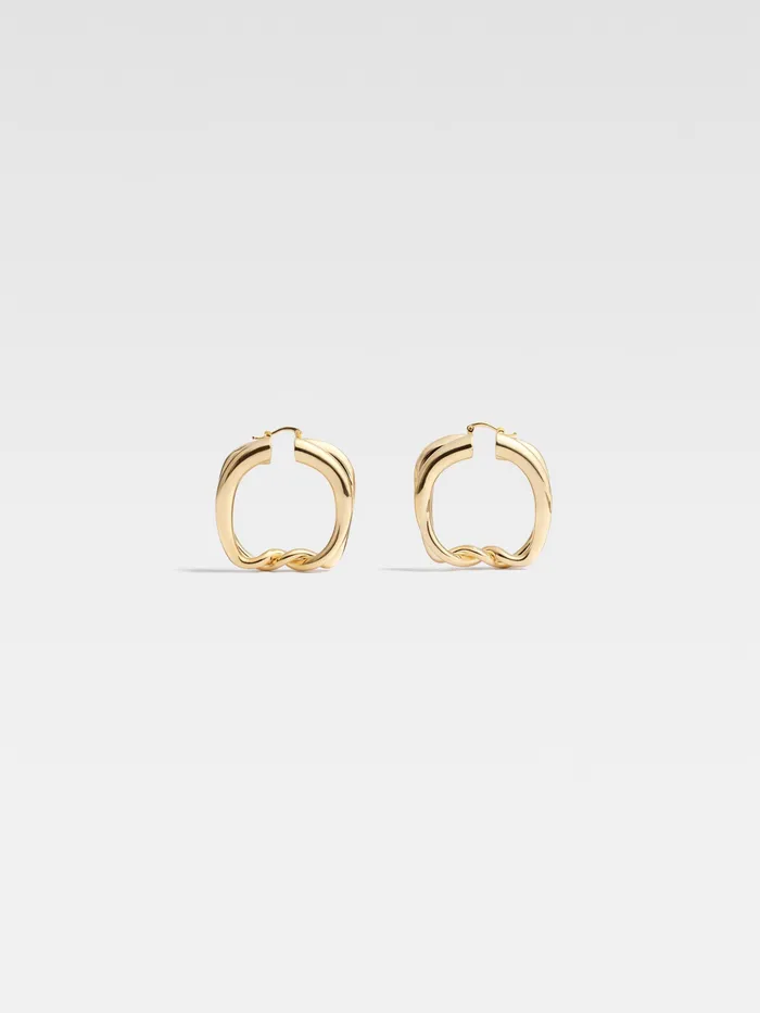 JACQUEMUS Jewellery Twisted Hoops Light Gold 8211 Women