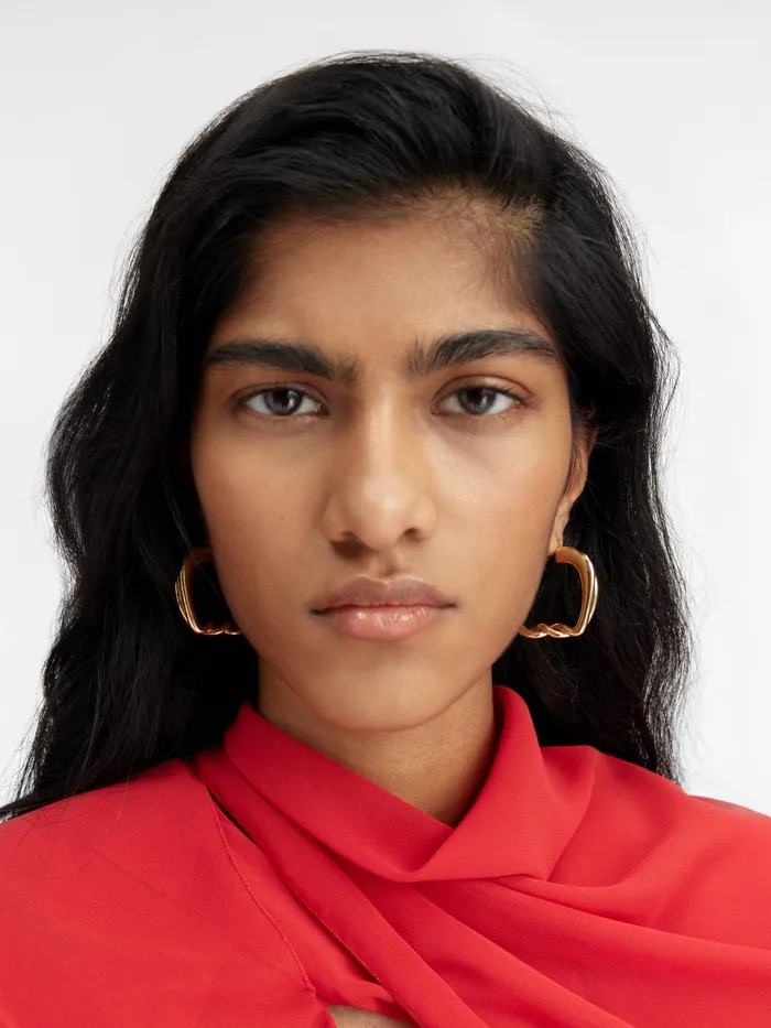 JACQUEMUS Jewellery Twisted Hoops Light Gold 8211 Women