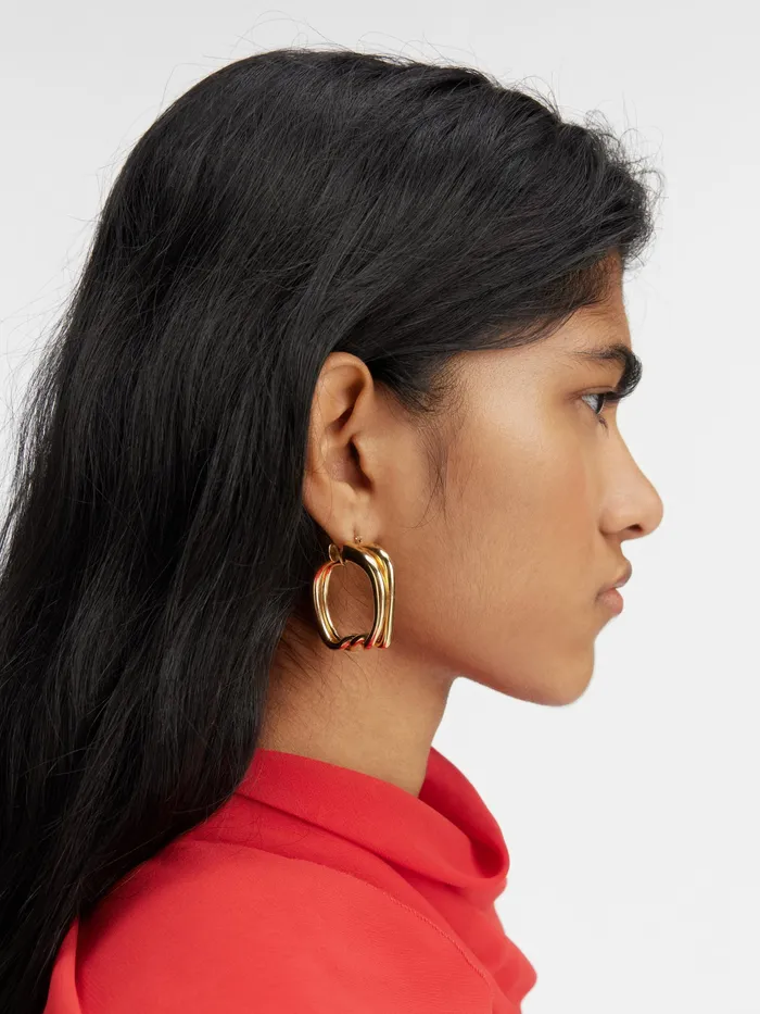 JACQUEMUS Jewellery Twisted Hoops Light Gold 8211 Women