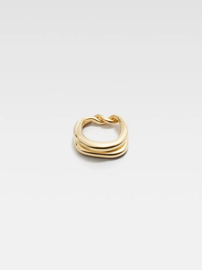 JACQUEMUS Jewellery Twisted Ring Light Gold 8211 Women