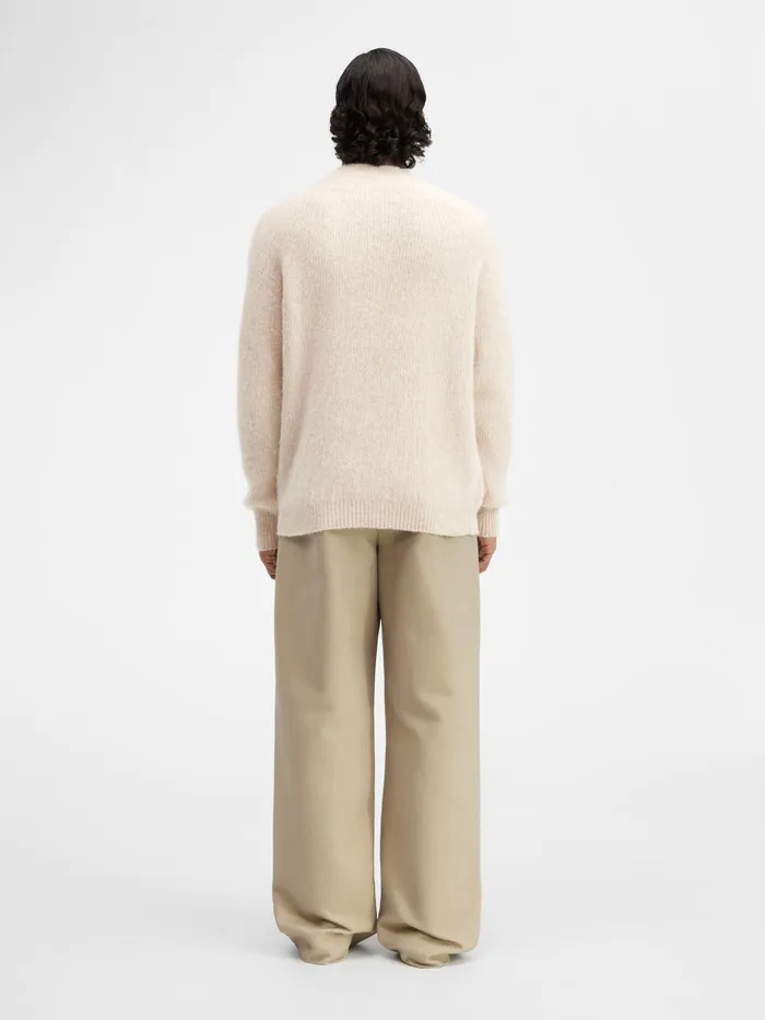 JACQUEMUS Knits Asymmetric Cardigan Beige 8211 Men