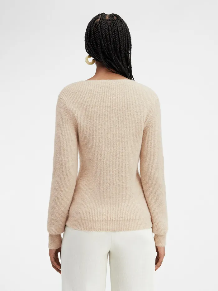 JACQUEMUS Knits Asymmetric Cardigan Beige 8211 Women