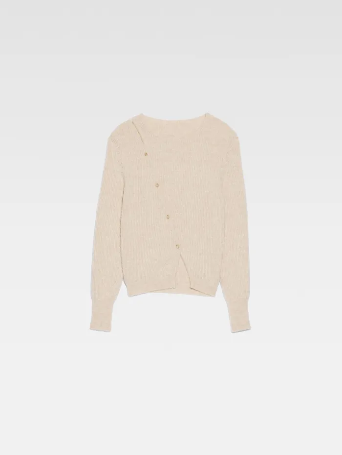 JACQUEMUS Knits Asymmetric Cardigan Beige 8211 Women