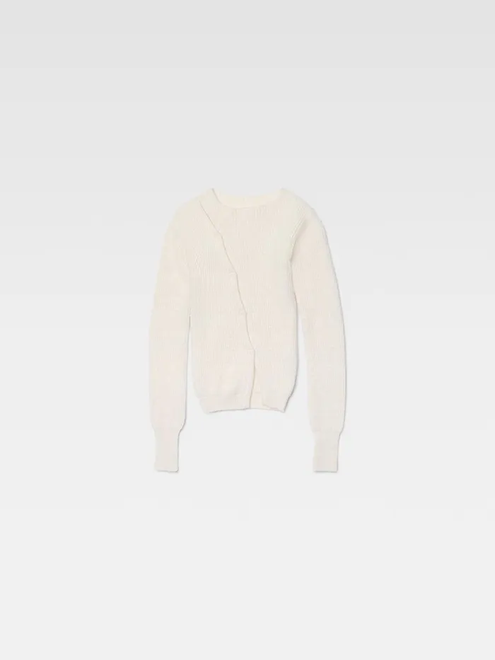 JACQUEMUS Knits Asymmetric Cardigan Offwhite 8211 Women