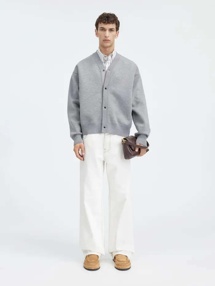 JACQUEMUS Knits Buttoned Cardigan Grey 8211 Men