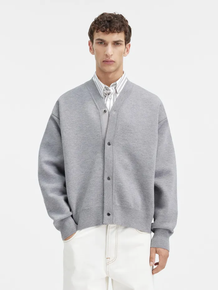 JACQUEMUS Knits Buttoned Cardigan Grey 8211 Men