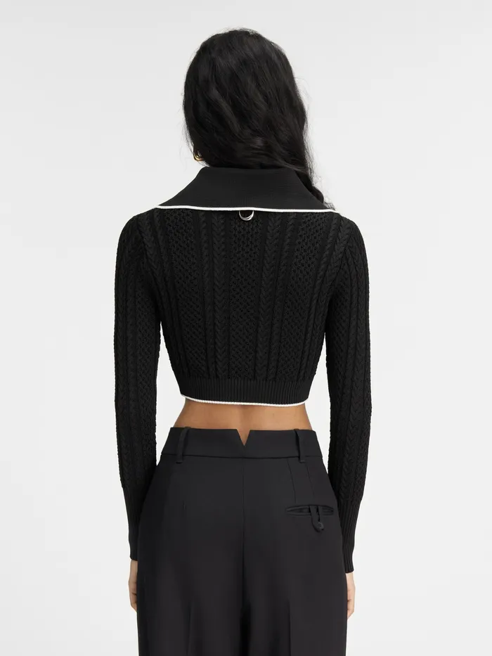 JACQUEMUS Knits Cropped Cardigan Black 8211 Women