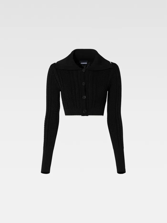 JACQUEMUS Knits Cropped Cardigan Black 8211 Women