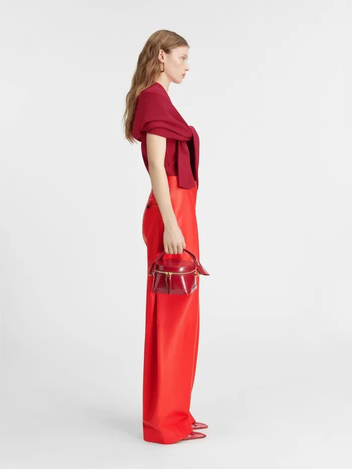 JACQUEMUS Knits Faux Cardigan Top Dark Red 8211 Women