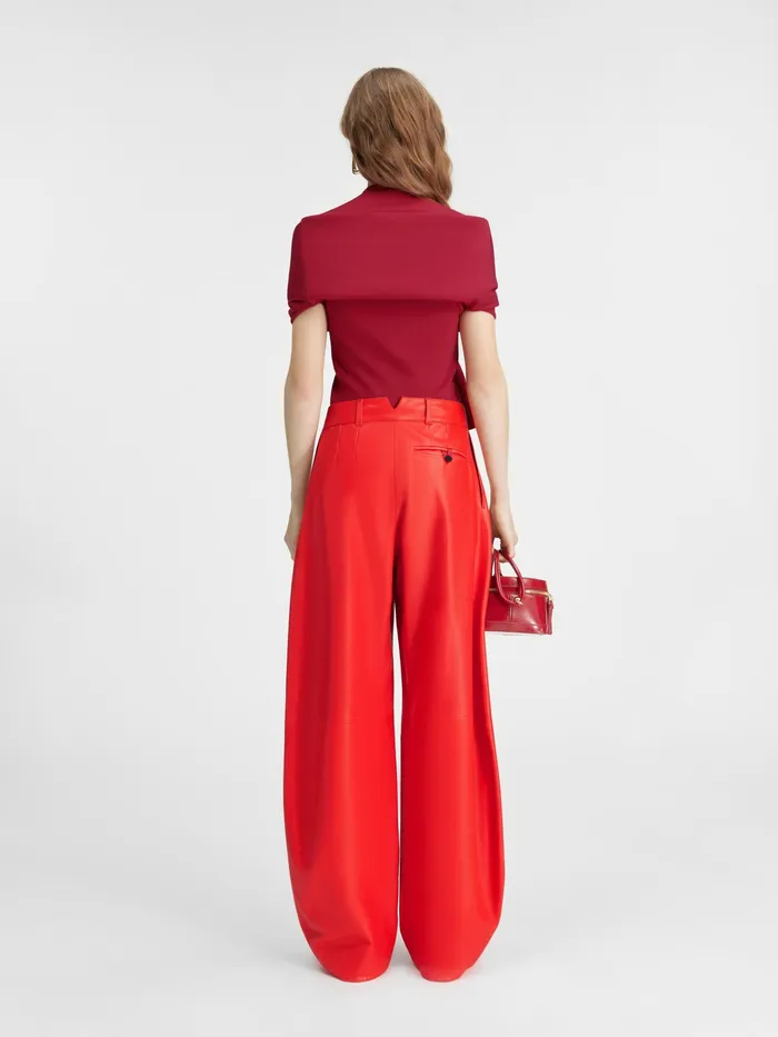 JACQUEMUS Knits Faux Cardigan Top Dark Red 8211 Women
