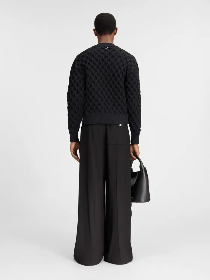JACQUEMUS Knits Honeycomb Sweater Black 8211 Men