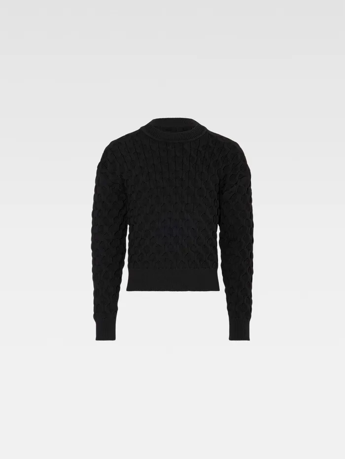 JACQUEMUS Knits Honeycomb Sweater Black 8211 Men