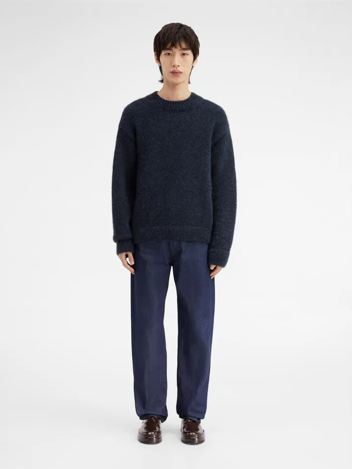 JACQUEMUS Knits Jacquard Logo Sweater Dark Navy 8211 Men